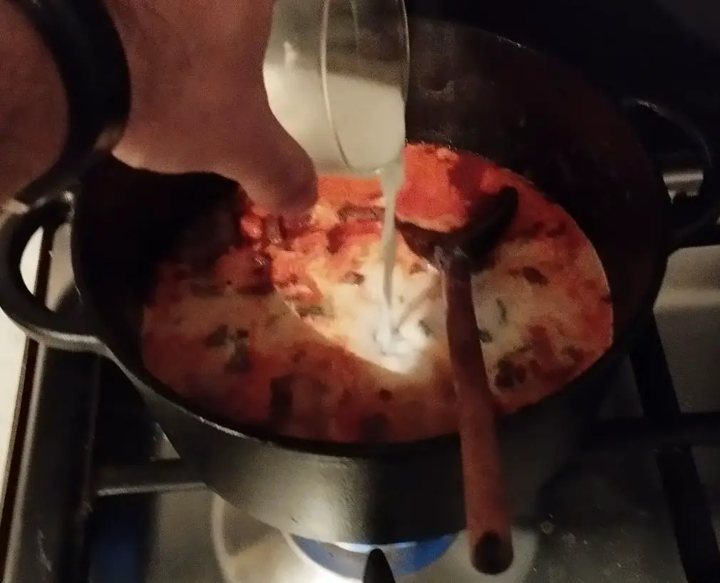 milk on meat