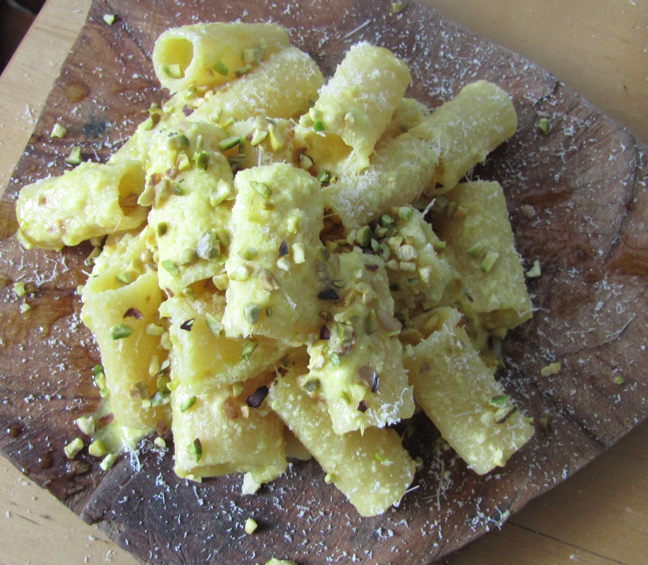 pasta with cream of egg, ricotta and pecorino